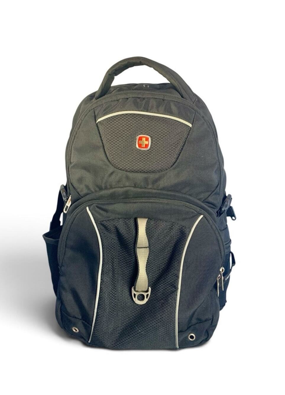 Swiss Gear Black Backpack 3258, Fits 17” Laptop, Back to School Travel Pack